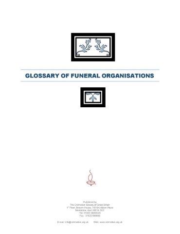Image of front page of Glossary of Funeral Organisations publication